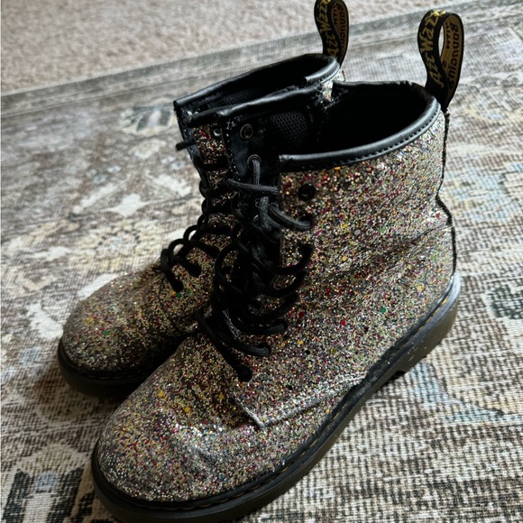 Dr.Marten's Junior 1460 Chunky Glitter Boots Kids Size 4 - Picture 10 of 13